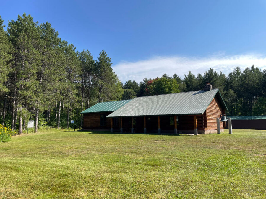 Instructional cabin that's available to rent in the Lake Linden-Hubbell School Forest